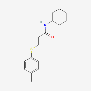 N-cyclohexyl-3-[(4-methylphenyl)thio]propanamide
