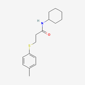 N-cyclohexyl-3-[(4-methylphenyl)sulfanyl]propanamide