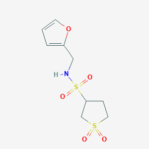 molecular formula C9H13NO5S2 B4890260 N-(2-furylmethyl)tetrahydro-3-thiophenesulfonamide 1,1-dioxide 