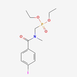 molecular formula C13H19INO4P B4890270 diethyl {[(4-iodobenzoyl)(methyl)amino]methyl}phosphonate 