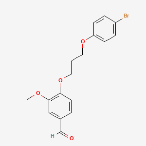 molecular formula C17H17BrO4 B4890283 4-[3-(4-bromophenoxy)propoxy]-3-methoxybenzaldehyde 