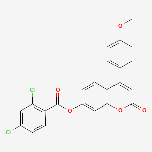 molecular formula C23H14Cl2O5 B4890292 4-(4-methoxyphenyl)-2-oxo-2H-chromen-7-yl 2,4-dichlorobenzoate 