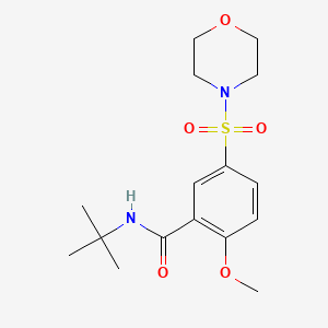molecular formula C16H24N2O5S B4890315 N-(tert-butyl)-2-methoxy-5-(4-morpholinylsulfonyl)benzamide 