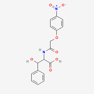 molecular formula C17H16N2O7 B4890339 beta-hydroxy-N-[(4-nitrophenoxy)acetyl]phenylalanine 
