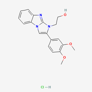 molecular formula C19H20ClN3O3 B4890395 2-[2-(3,4-dimethoxyphenyl)-1H-imidazo[1,2-a]benzimidazol-1-yl]ethanol hydrochloride 