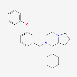 molecular formula C26H34N2O B4890412 1-cyclohexyl-2-(3-phenoxybenzyl)octahydropyrrolo[1,2-a]pyrazine 
