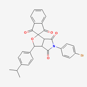 molecular formula C29H22BrNO5 B4890426 5-(4-bromophenyl)-3-(4-isopropylphenyl)-3a,6a-dihydrospiro[furo[3,4-c]pyrrole-1,2'-indene]-1',3',4,6(3H,5H)-tetrone 