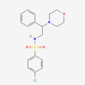 4-chloro-N-[2-(4-morpholinyl)-2-phenylethyl]benzenesulfonamide
