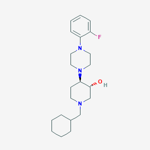 (3R*,4R*)-1-(cyclohexylmethyl)-4-[4-(2-fluorophenyl)-1-piperazinyl]-3-piperidinol