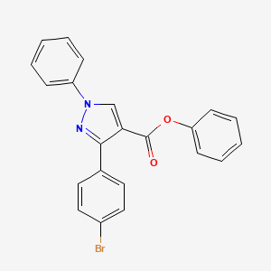 molecular formula C22H15BrN2O2 B4890463 phenyl 3-(4-bromophenyl)-1-phenyl-1H-pyrazole-4-carboxylate 
