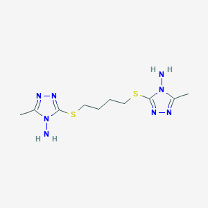 3-[4-[(4-Amino-5-methyl-1,2,4-triazol-3-yl)sulfanyl]butylsulfanyl]-5-methyl-1,2,4-triazol-4-amine