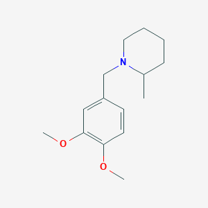 molecular formula C15H23NO2 B4890480 1-(3,4-dimethoxybenzyl)-2-methylpiperidine 