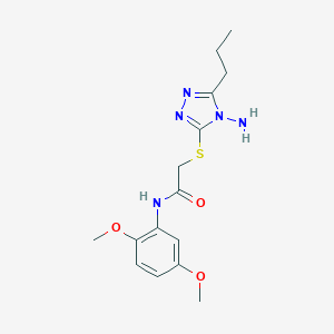 2-[(4-amino-5-propyl-4H-1,2,4-triazol-3-yl)sulfanyl]-N-(2,5-dimethoxyphenyl)acetamide