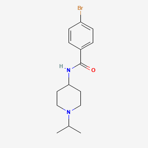 molecular formula C15H21BrN2O B4890503 4-bromo-N-(1-isopropyl-4-piperidinyl)benzamide 