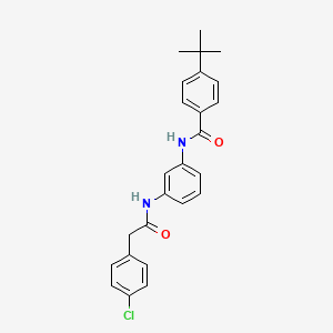 molecular formula C25H25ClN2O2 B4890508 4-tert-butyl-N-(3-{[(4-chlorophenyl)acetyl]amino}phenyl)benzamide 