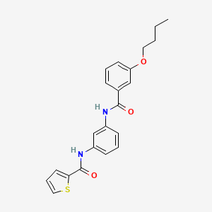molecular formula C22H22N2O3S B4890523 N-{3-[(3-butoxybenzoyl)amino]phenyl}-2-thiophenecarboxamide 