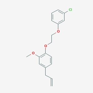 molecular formula C18H19ClO3 B4890559 4-allyl-1-[2-(3-chlorophenoxy)ethoxy]-2-methoxybenzene 