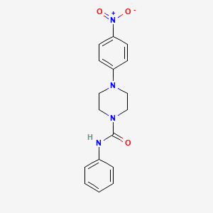 molecular formula C17H18N4O3 B4890564 4-(4-nitrophenyl)-N-phenyl-1-piperazinecarboxamide 