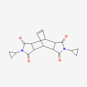 molecular formula C18H18N2O4 B4890579 4,10-dicyclopropyl-4,10-diazatetracyclo[5.5.2.0~2,6~.0~8,12~]tetradec-13-ene-3,5,9,11-tetrone 