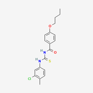 molecular formula C19H21ClN2O2S B4890583 4-butoxy-N-{[(3-chloro-4-methylphenyl)amino]carbonothioyl}benzamide 