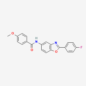 molecular formula C21H15FN2O3 B4890587 N-[2-(4-fluorophenyl)-1,3-benzoxazol-5-yl]-4-methoxybenzamide 