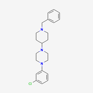 molecular formula C22H28ClN3 B4890601 1-(1-benzyl-4-piperidinyl)-4-(3-chlorophenyl)piperazine 