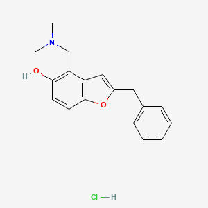 molecular formula C18H20ClNO2 B4890636 2-benzyl-4-[(dimethylamino)methyl]-1-benzofuran-5-ol hydrochloride 