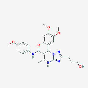 7-(3,4-dimethoxyphenyl)-2-(3-hydroxypropyl)-N-(4-methoxyphenyl)-5-methyl-4H,7H-[1,2,4]triazolo[1,5-a]pyrimidine-6-carboxamide