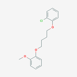 molecular formula C17H19ClO3 B4890640 1-chloro-2-[4-(2-methoxyphenoxy)butoxy]benzene 