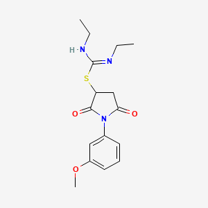 molecular formula C16H21N3O3S B4890657 1-(3-methoxyphenyl)-2,5-dioxo-3-pyrrolidinyl N,N'-diethylimidothiocarbamate 