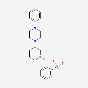 molecular formula C23H28F3N3 B4890671 1-phenyl-4-{1-[2-(trifluoromethyl)benzyl]-3-piperidinyl}piperazine 