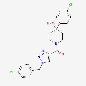 molecular formula C21H20Cl2N4O2 B4890702 1-{[1-(4-chlorobenzyl)-1H-1,2,3-triazol-4-yl]carbonyl}-4-(4-chlorophenyl)-4-piperidinol 