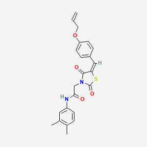 molecular formula C23H22N2O4S B4890708 2-{5-[4-(allyloxy)benzylidene]-2,4-dioxo-1,3-thiazolidin-3-yl}-N-(3,4-dimethylphenyl)acetamide 