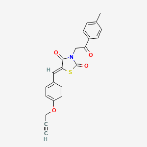 molecular formula C22H17NO4S B4890725 3-[2-(4-methylphenyl)-2-oxoethyl]-5-[4-(2-propyn-1-yloxy)benzylidene]-1,3-thiazolidine-2,4-dione 