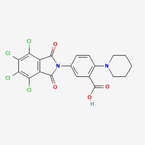 molecular formula C20H14Cl4N2O4 B4890741 2-(1-piperidinyl)-5-(4,5,6,7-tetrachloro-1,3-dioxo-1,3-dihydro-2H-isoindol-2-yl)benzoic acid 