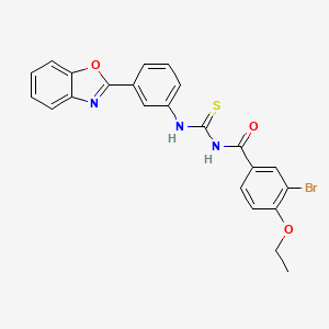 molecular formula C23H18BrN3O3S B4890749 N-({[3-(1,3-benzoxazol-2-yl)phenyl]amino}carbonothioyl)-3-bromo-4-ethoxybenzamide 