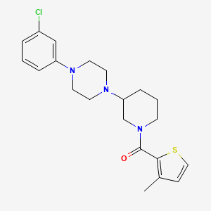 molecular formula C21H26ClN3OS B4890757 1-(3-chlorophenyl)-4-{1-[(3-methyl-2-thienyl)carbonyl]-3-piperidinyl}piperazine 