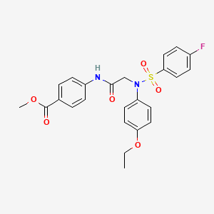 molecular formula C24H23FN2O6S B4890760 methyl 4-({N-(4-ethoxyphenyl)-N-[(4-fluorophenyl)sulfonyl]glycyl}amino)benzoate 