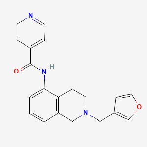 molecular formula C20H19N3O2 B4890768 N-[2-(3-furylmethyl)-1,2,3,4-tetrahydro-5-isoquinolinyl]isonicotinamide 