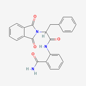 2-{[2-(1,3-dioxo-1,3-dihydro-2H-isoindol-2-yl)-3-phenylpropanoyl]amino}benzamide