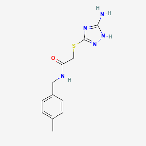molecular formula C12H15N5OS B4890795 2-[(3-amino-1H-1,2,4-triazol-5-yl)thio]-N-(4-methylbenzyl)acetamide 
