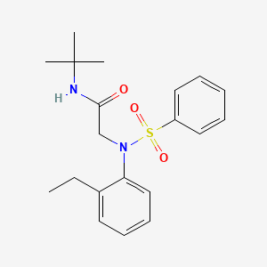 molecular formula C20H26N2O3S B4890796 N~1~-(tert-butyl)-N~2~-(2-ethylphenyl)-N~2~-(phenylsulfonyl)glycinamide 