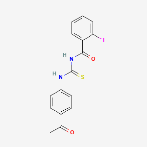 molecular formula C16H13IN2O2S B4890807 N-{[(4-acetylphenyl)amino]carbonothioyl}-2-iodobenzamide 