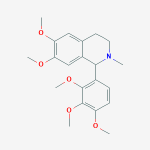 molecular formula C21H27NO5 B4890830 6,7-dimethoxy-2-methyl-1-(2,3,4-trimethoxyphenyl)-1,2,3,4-tetrahydroisoquinoline 