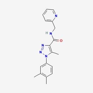 molecular formula C18H19N5O B4890835 1-(3,4-dimethylphenyl)-5-methyl-N-(2-pyridinylmethyl)-1H-1,2,3-triazole-4-carboxamide 