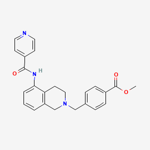 molecular formula C24H23N3O3 B4890858 methyl 4-{[5-(isonicotinoylamino)-3,4-dihydro-2(1H)-isoquinolinyl]methyl}benzoate 