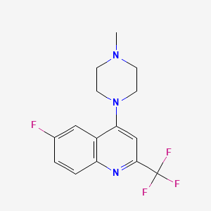molecular formula C15H15F4N3 B4890889 6-fluoro-4-(4-methyl-1-piperazinyl)-2-(trifluoromethyl)quinoline 