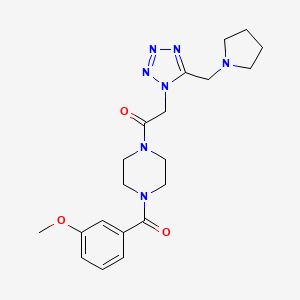 molecular formula C20H27N7O3 B4890893 1-(3-methoxybenzoyl)-4-{[5-(1-pyrrolidinylmethyl)-1H-tetrazol-1-yl]acetyl}piperazine 