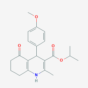molecular formula C21H25NO4 B4890898 isopropyl 4-(4-methoxyphenyl)-2-methyl-5-oxo-1,4,5,6,7,8-hexahydro-3-quinolinecarboxylate 