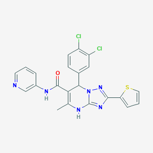 7-(3,4-dichlorophenyl)-5-methyl-N-(3-pyridinyl)-2-(2-thienyl)-4,7-dihydro[1,2,4]triazolo[1,5-a]pyrimidine-6-carboxamide